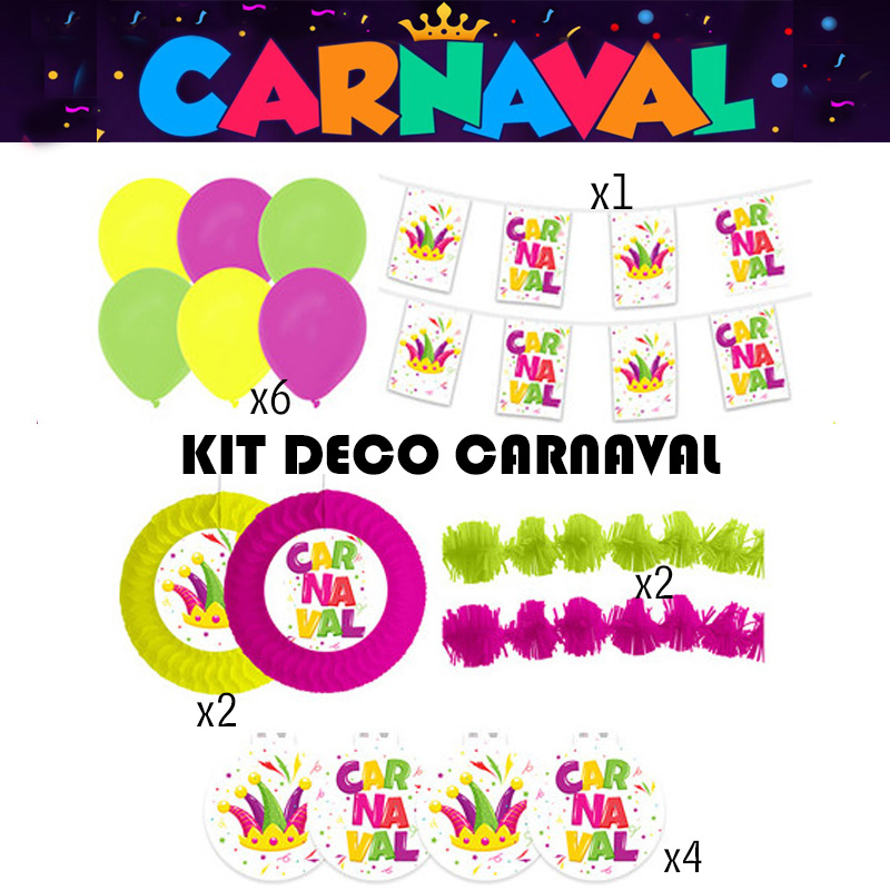 KIT DECORATION CARNAVAL : vente d'article de fête et de décoration